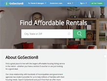 Tablet Screenshot of gosection8.com